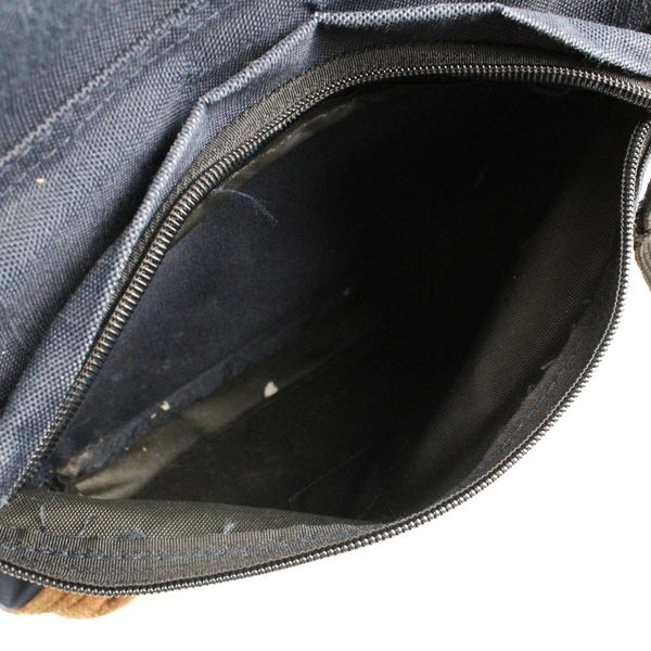 Vintage JAK 842 Australia Navy Blue with Brown Suede Bottom Backpack