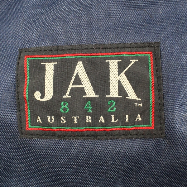 Vintage JAK 842 Australia Navy Blue with Brown Suede Bottom Backpack
