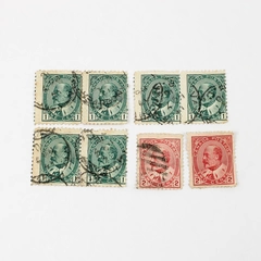 Lot Of 8 Canada King Edward VII 1 Cent Pairs 2 Cents Single Stamps Used
