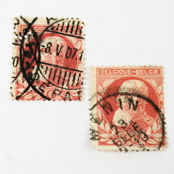 Lot Of 6 Belgium King Leopold II 10c Stamps Used