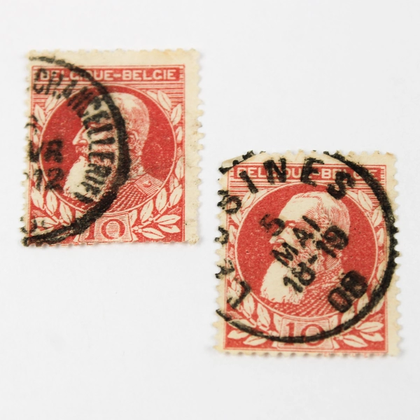 Lot Of 6 Belgium King Leopold II 10c Stamps Used