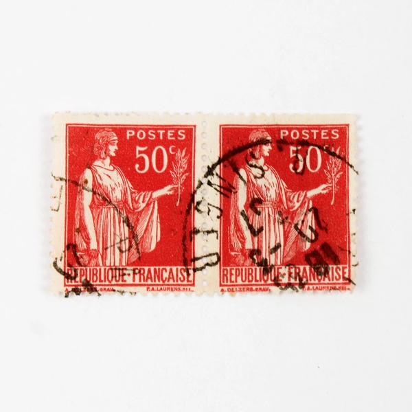 Lot Of 7 France Type Paix Peace Olive Branch 40c 50c Stamps Used 1930s