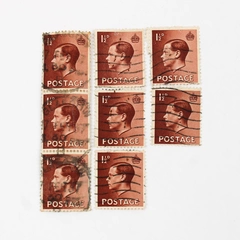 Lot Of 8 Great Britain 1936 King Edward VIII 1 1/2d Stamps Used