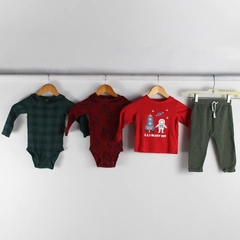 Lot of 4 Mixed Brands Little Boy 24M Shirts, One Pieces, and Pants Cotton