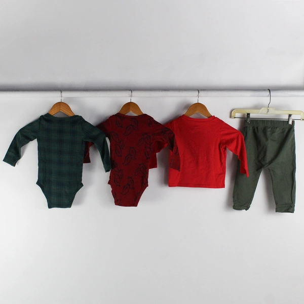 Lot of 4 Mixed Brands Little Boy 24M Shirts, One Pieces, and Pants Cotton