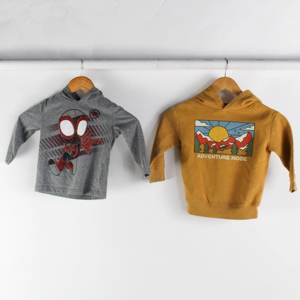 Lot of 5 Mixed Brands Little Boys 2T Sweatshirts, Shirts, and Jogger Jean Pants