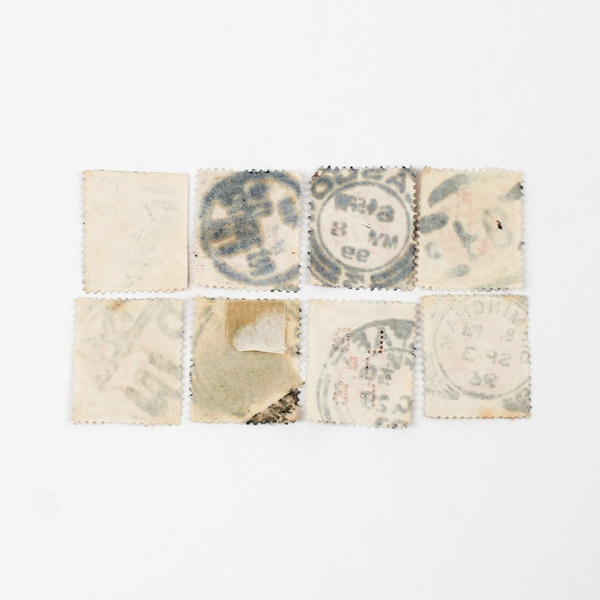 Lot Of 8 Great Britain Queen Victoria One Half Penny Stamps Used 1890s