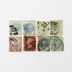Lot Of 8 Great Britain Queen Victoria 1/2d 1d 1s Stamps Used Canceled 