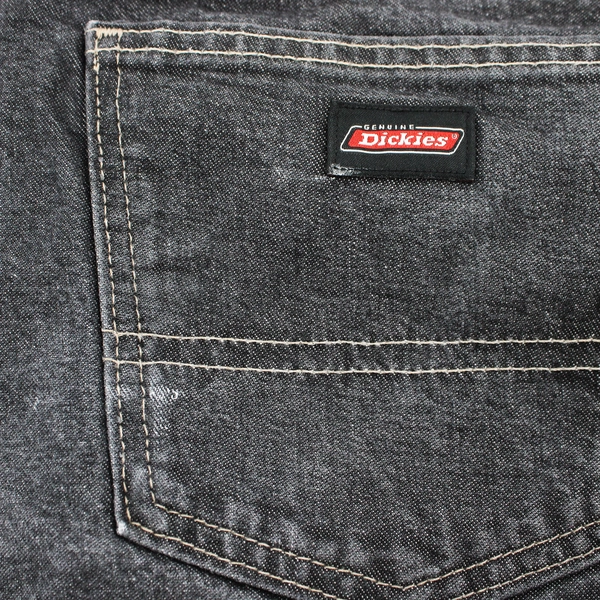 Dickies Men's 40 Black Loose Fit Denim Shorts with Utility Pocket