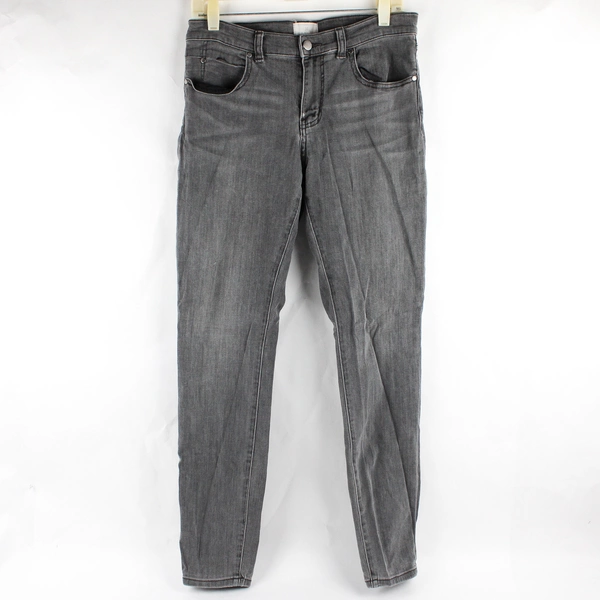 Caslon Women's 30 Gray Wash Skinny Ankle Mid-Rise Stretch Denim Jeans