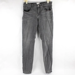 Caslon Women's 30 Gray Wash Skinny Ankle Mid-Rise Stretch Denim Jeans