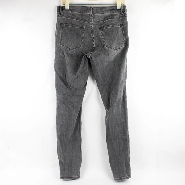 Caslon Women's 30 Gray Wash Skinny Ankle Mid-Rise Stretch Denim Jeans