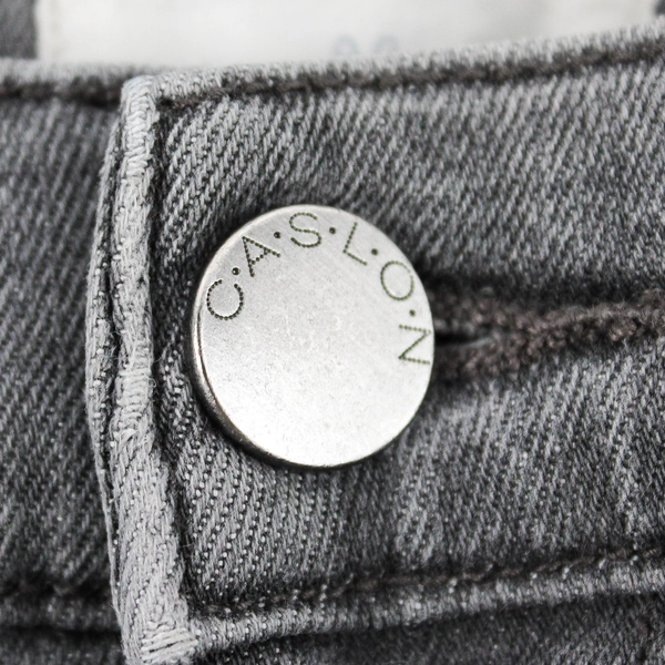 Caslon Women's 30 Gray Wash Skinny Ankle Mid-Rise Stretch Denim Jeans