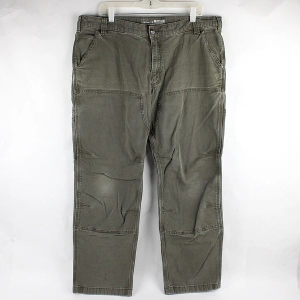 Carhartt Men's 40x30 Green Relaxed Fit Cargo Canvas Work Pants