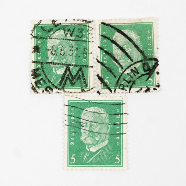 Lot Of 9 Germany Hindenburg 5/15/25 Pfennig Stamps Used 