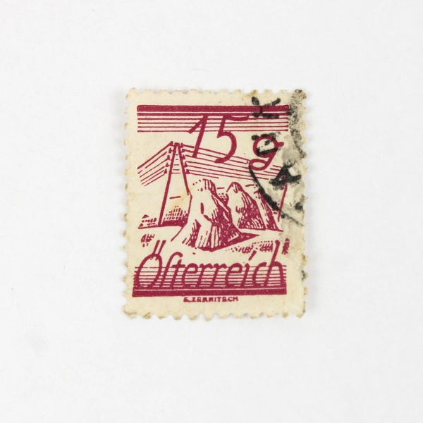 Lot Of 2 Austria 1925 Telegraph Lines 15 Groschen Schilling Stamps Used