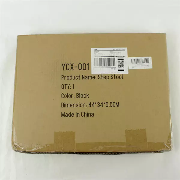 Black Wooden Bedside Step Stool 44x34x5.5cm Compact