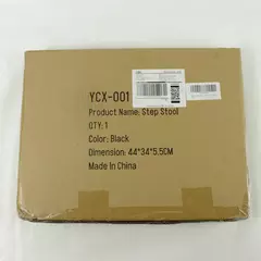 Black Wooden Bedside Step Stool 44x34x5.5cm Compact