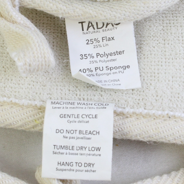 NWT Tada Natural Exfoliating Shower Loofah & Back Scrubber Gray 2 Pack