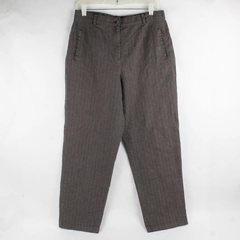 Christopher Banks Women's 12 Light Brown Striped Stretch Tapered Leg Dress Pants