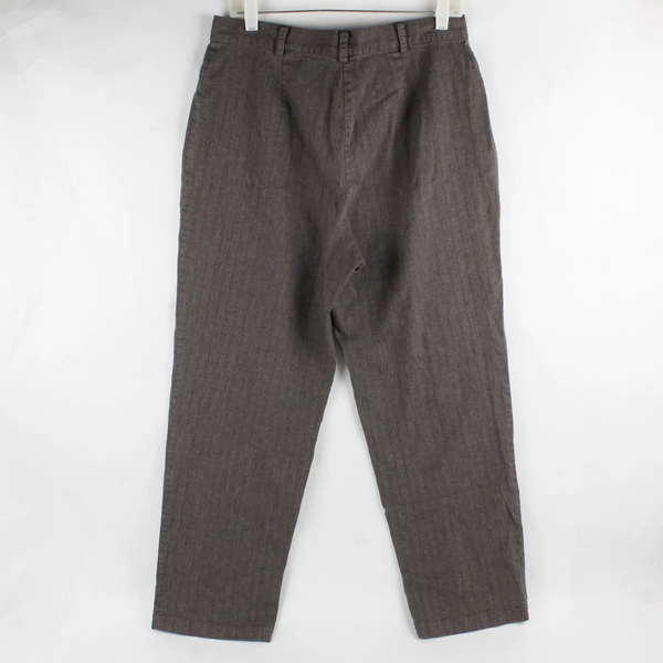 Christopher Banks Women's 12 Light Brown Striped Stretch Tapered Leg Dress Pants