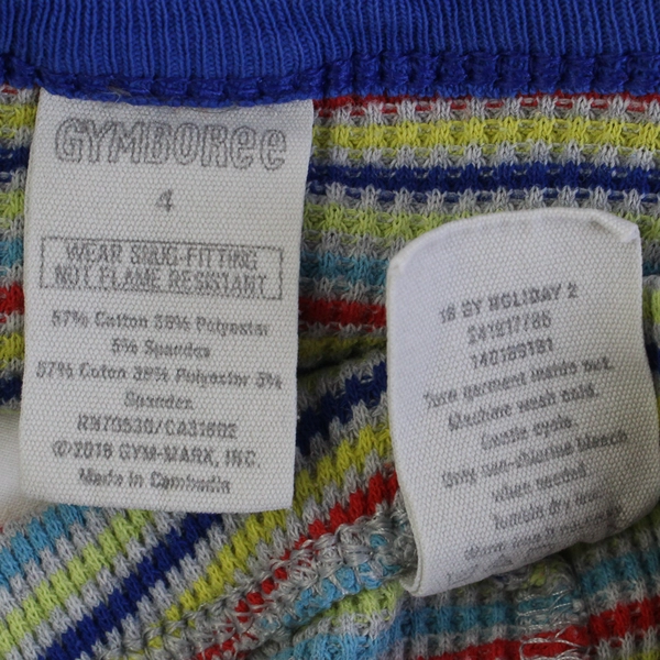 Gymboree Child's Size 4 Multicolor Striped Cotton Blend Pajama Set