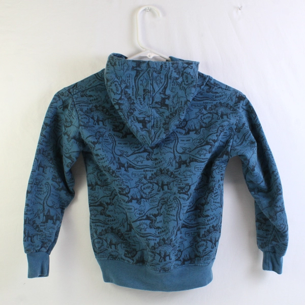 Eighty Eight Brand Kids 7 Teal and Black Dinosaur Comics Graphic Hoodie