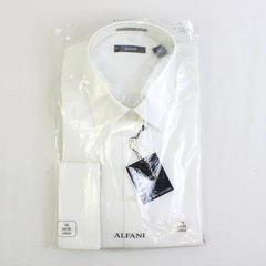 NWT Alfani Men's 16 34/35 Large White 100% Cotton Dress Shirt 
