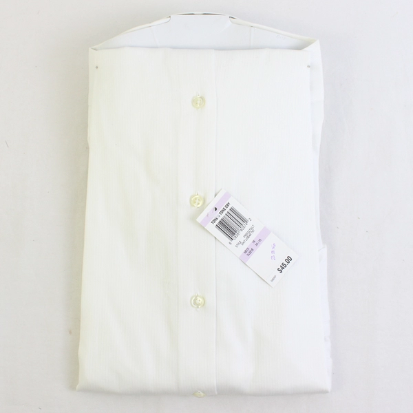 NWT Alfani Men's 16 34/35 Large White 100% Cotton Dress Shirt 