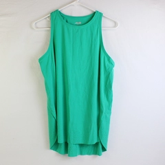 AVIA Women's M Bright Green Athletic Tank Top with High Low Hem