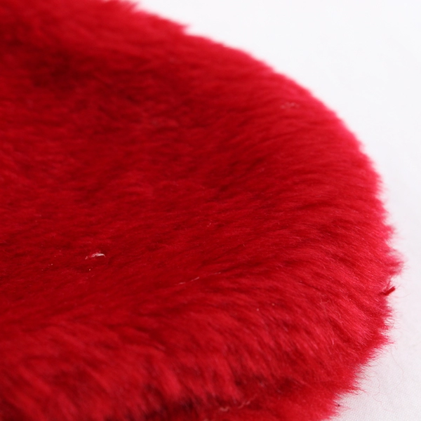 Fluffy Christmas Stocking with Candy Cane Striped Top 