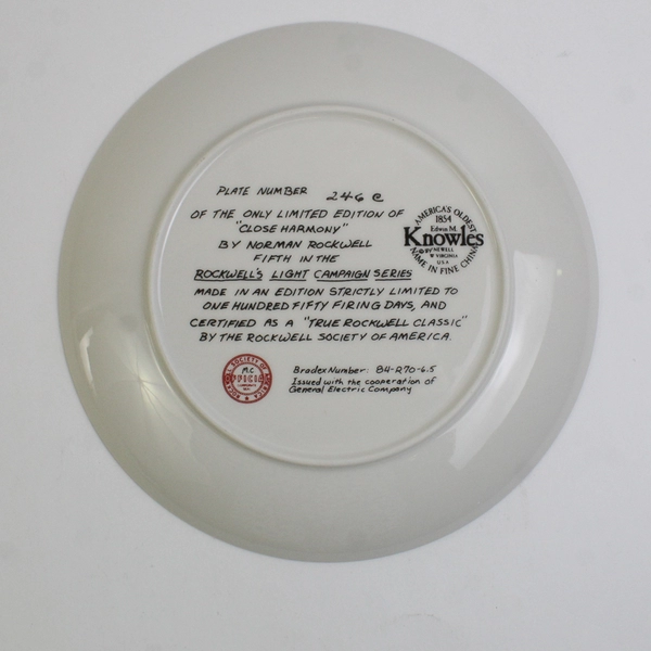 1984 Knowles - Norman Rockwell - "Close Harmony" - #246E