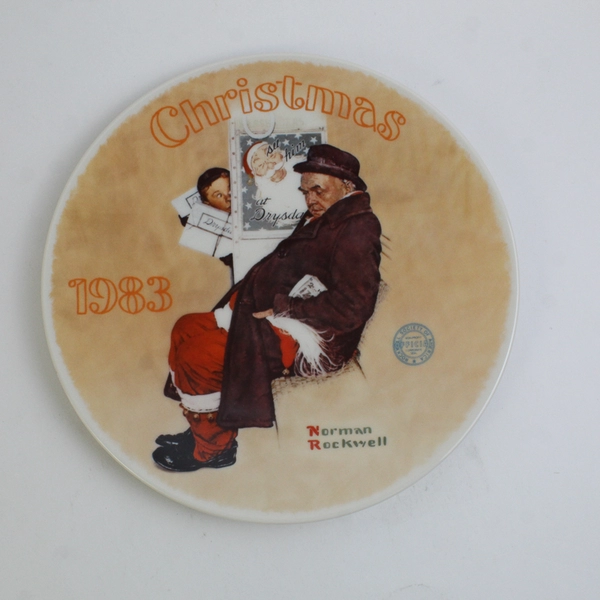 1983 Knowles Norman Rockwell "Santa in the Subway" #272C