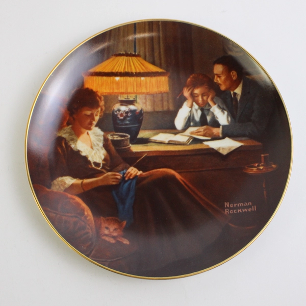 1984 Knowles Norman Rockwell "Father's Help" - #5884F