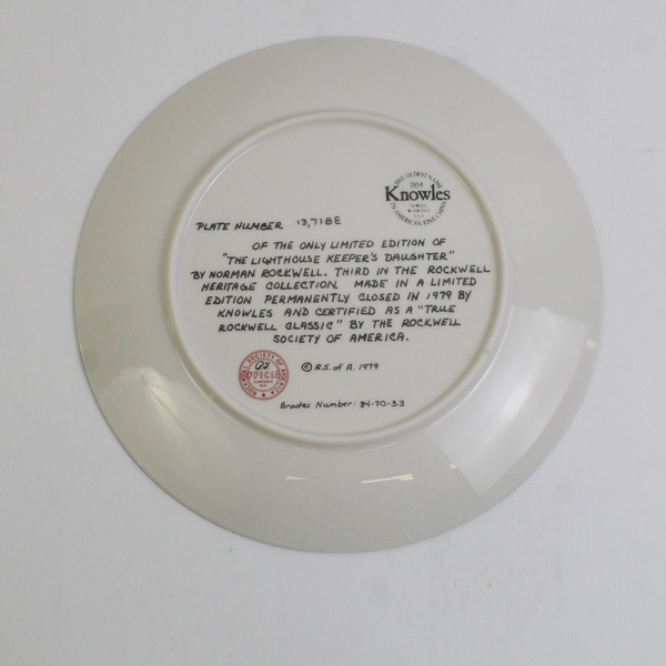 1979 Knowles - Norman Rockwell - "The Lighthouse Keeper's Daughter" - #13,718E