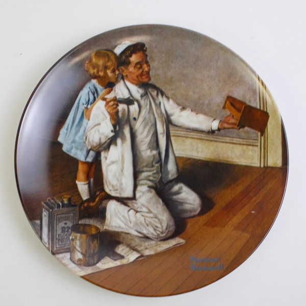 1983 Knowles Norman Rockwell Collectible Plate "The Painter" #AC16335