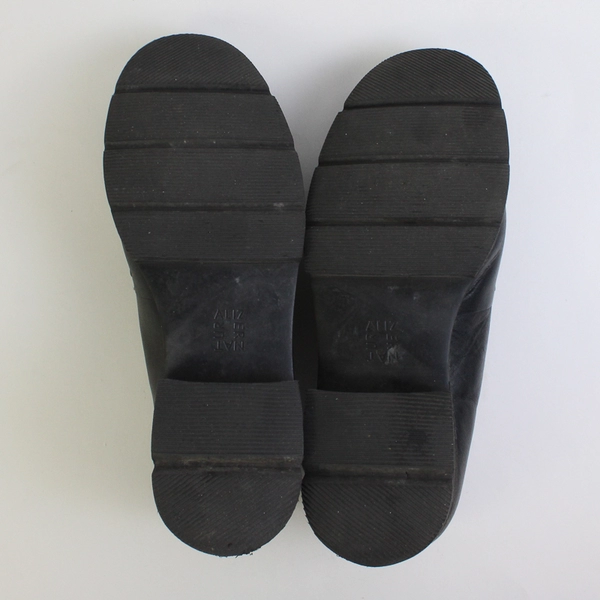 Naturalizer Women's 11W Black Leather Darry Heeled Loafer Shoes