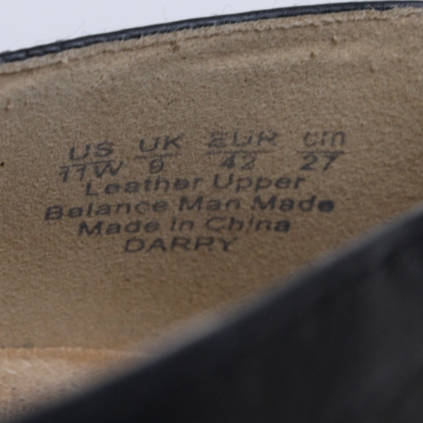 Naturalizer Women's 11W Black Leather Darry Heeled Loafer Shoes