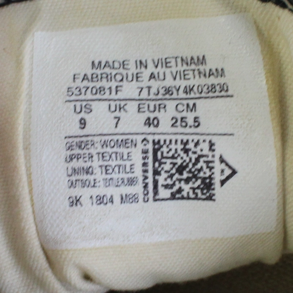 Converse Shoreline Slip On Women's Size 9 Black Low Top Sneakers