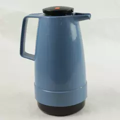 Vintage Blue Plastic Thermos Coffee Carafe Pitcher Mid-Century Retro