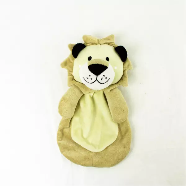 Vintage Lion Security Blanket Lovey with Attached Lion Head Plush