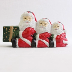 Unbranded Ceramic Smiling Santa's Candle Holder With Candle Figurine/Decor