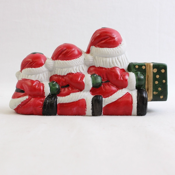 Unbranded Ceramic Smiling Santa's Candle Holder With Candle Figurine/Decor