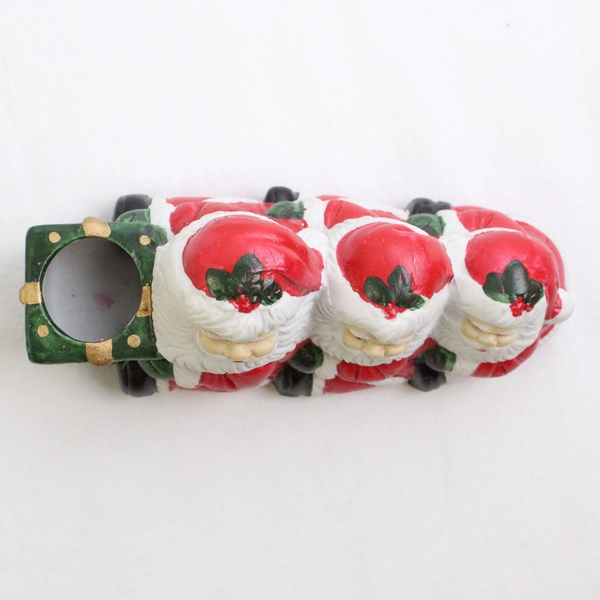 Unbranded Ceramic Smiling Santa's Candle Holder With Candle Figurine/Decor