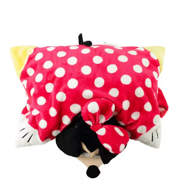 Minnie Mouse Pillow Pet 20" Plush Disney Parks Red Polka Dot Used