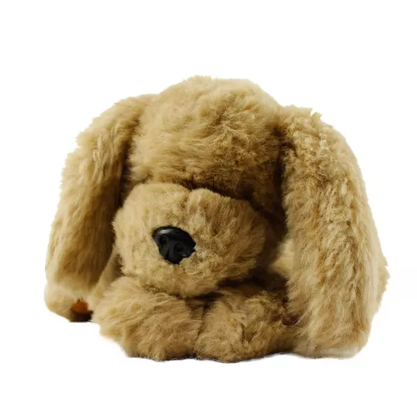 Brown Dog Lying Down Plush Stuffed Animal 21in Soft Cuddly Toy