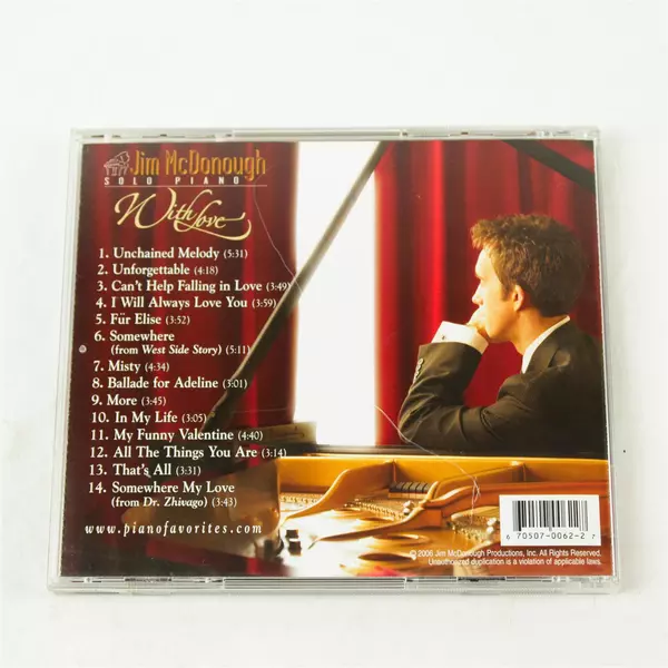 Jim McDonough Solo Piano With Love CD
