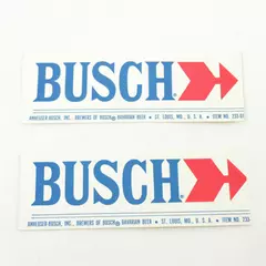 Lot of 2 Busch Bavarian Beer Vintage Decals Stickers