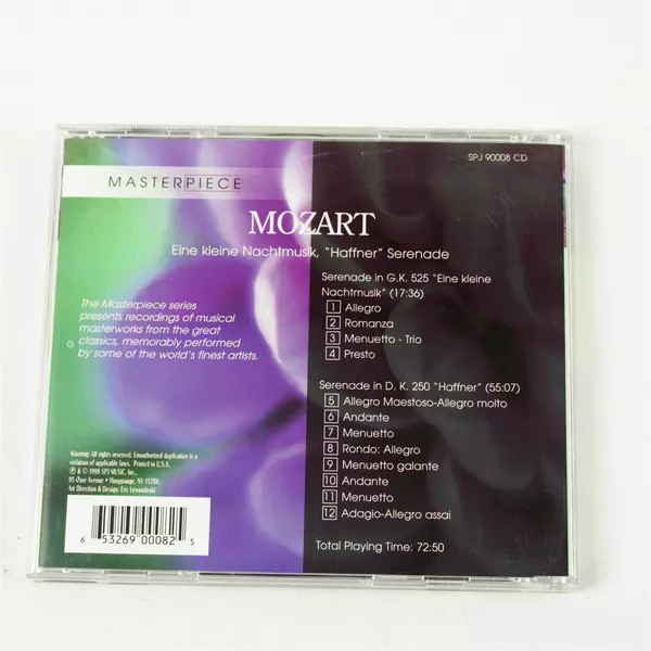 Mozart Eine Kleine Nachtmusik & Haffner Serenade CD 1998 Masterpiece