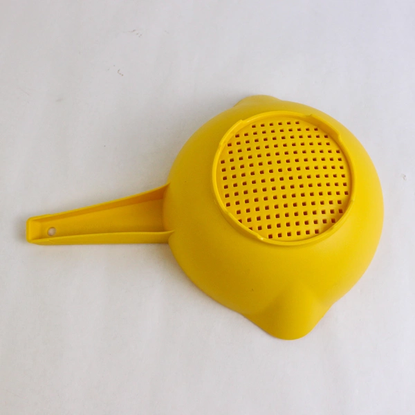 Vintage Tupperware Yellow Strainer Colander with Handle 1200-2
